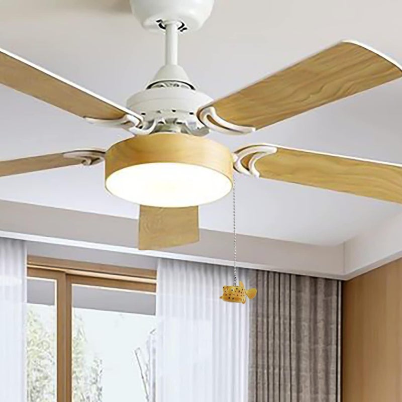 Dotlite Fish Ceiling Fan Pull Chain,12in Cute Yellow Fish Fan String Pulls Charm Extension Decorative,3mm Diameter Beaded Fan Light Pull Chains Extender Ornaments with Connector for Kids Room - Image 5